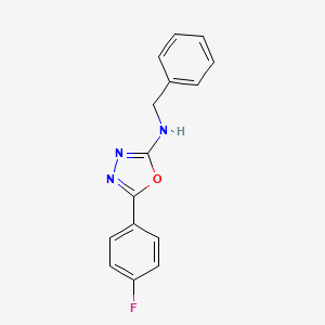 molecular formula C15H12FN3O B12903026 N-Benzyl-5-(4-fluorophenyl)-1,3,4-oxadiazol-2-amine CAS No. 918964-43-9