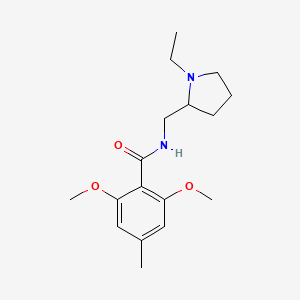 molecular formula C17H26N2O3 B12903048 N-((1-Ethylpyrrolidin-2-yl)methyl)-2,6-dimethoxy-4-methylbenzamide CAS No. 89653-68-9