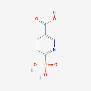 molecular formula C6H6NO5P B12903060 3-Pyridinecarboxylic acid, 6-phosphono- CAS No. 145432-84-4