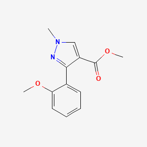 molecular formula C13H14N2O3 B12903064 Methyl 3-(2-methoxyphenyl)-1-methyl-1H-pyrazole-4-carboxylate CAS No. 1020724-40-6