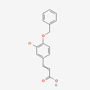 3-(3-Bromo-4-phenylmethoxyphenyl)prop-2-enoic acid