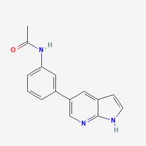 molecular formula C15H13N3O B12903083 Acetamide, N-[3-(1H-pyrrolo[2,3-b]pyridin-5-yl)phenyl]- CAS No. 858117-25-6