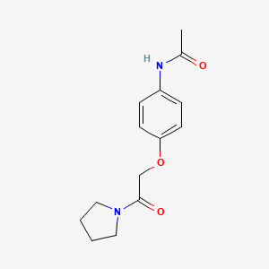 molecular formula C14H18N2O3 B12903131 N-(4-(2-Oxo-2-(pyrrolidin-1-yl)ethoxy)phenyl)acetamide CAS No. 872883-50-6