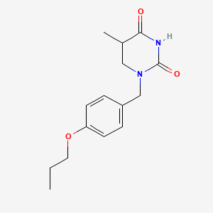 molecular formula C15H20N2O3 B12903169 N'-(4-Propoxyphenyl)-5-methyl-5,6-dihydrouracil CAS No. 62554-12-5