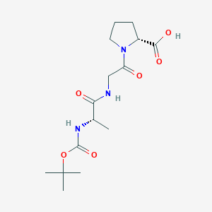 molecular formula C15H25N3O6 B12903223 N-(tert-Butoxycarbonyl)-L-alanylglycyl-D-proline CAS No. 827341-63-9