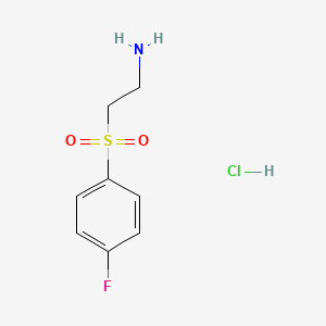molecular formula C8H11ClFNO2S B1290331 2-(4-Fluoro-benzenesulfonyl)-ethylamine hydrochloride CAS No. 1028126-98-8