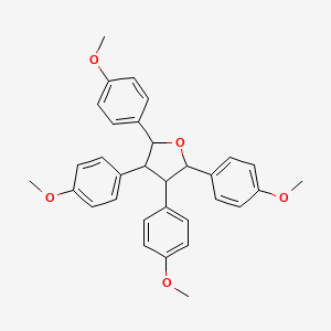 molecular formula C32H32O5 B12903310 2,3,4,5-Tetrakis(4-methoxyphenyl)oxolane CAS No. 67307-22-6