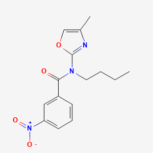 molecular formula C15H17N3O4 B12903317 N-Butyl-N-(4-methyl-1,3-oxazol-2-yl)-3-nitrobenzamide CAS No. 57068-40-3