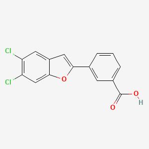 molecular formula C15H8Cl2O3 B12903346 Benzoic acid, 3-(5,6-dichloro-2-benzofuranyl)- CAS No. 835595-06-7