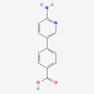 molecular formula C12H10N2O2 B1290337 4-(6-Aminopyridin-3-yl)benzoic acid CAS No. 222986-51-8