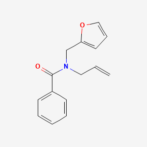 molecular formula C15H15NO2 B12903386 Benzamide, N-(2-furanylmethyl)-N-2-propenyl- CAS No. 65093-09-6
