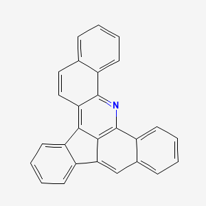 molecular formula C27H15N B12903413 Dibenz(c,h)indeno(1,2,3-kl)acridine CAS No. 36762-09-1