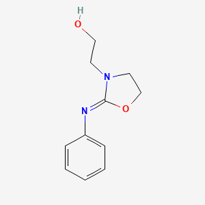 molecular formula C11H14N2O2 B12903425 2-(Phenylimino)oxazolidine-3-ethanol CAS No. 27151-08-2