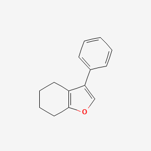 molecular formula C14H14O B12903443 3-Phenyl-4,5,6,7-tetrahydro-1-benzofuran CAS No. 88928-42-1