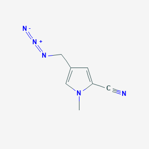 molecular formula C7H7N5 B1290345 4-(azidomethyl)-1-methyl-1H-pyrrole-2-carbonitrile 