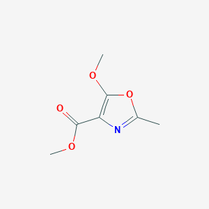 molecular formula C7H9NO4 B12903472 Methyl 5-methoxy-2-methyl-1,3-oxazole-4-carboxylate CAS No. 64686-64-2
