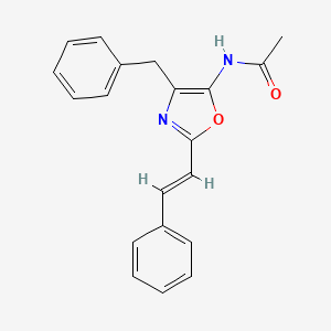 molecular formula C20H18N2O2 B12903534 N-(4-Benzyl-2-styryloxazol-5-yl)acetamide 