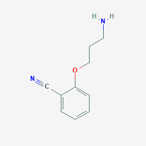 molecular formula C10H12N2O B1290354 2-(3-Aminopropoxy)benzonitrile CAS No. 444574-75-8