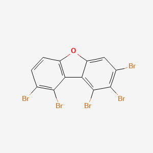 molecular formula C12H3Br5O B12903553 1,2,3,8,9-Pentabromodibenzo[b,d]furan CAS No. 617708-01-7
