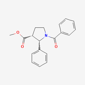 molecular formula C19H19NO3 B12903577 Cis-methyl 1-benzoyl-2-phenylpyrrolidine-3-carboxylate 