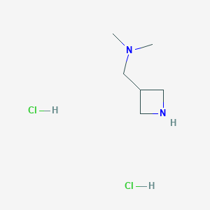 molecular formula C6H16Cl2N2 B1290360 1-(Azetidin-3-yl)-N,N-dimethylmethanamine dihydrochloride CAS No. 321890-22-6