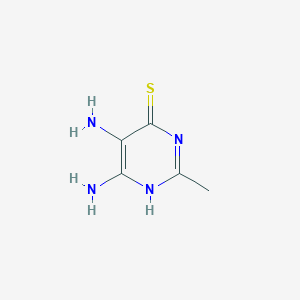 molecular formula C5H8N4S B12903602 5,6-Diamino-2-methyl-4(1H)-pyrimidinethione CAS No. 61595-49-1