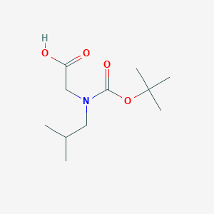 molecular formula C11H21NO4 B1290363 2-{[(Tert-butoxy)carbonyl](2-methylpropyl)amino}acetic acid CAS No. 194206-80-9