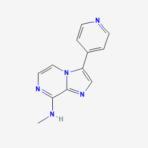 molecular formula C12H11N5 B12903634 Imidazo[1,2-a]pyrazin-8-amine, N-methyl-3-(4-pyridinyl)- CAS No. 825630-38-4
