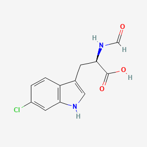 molecular formula C12H11ClN2O3 B12903636 6-Chloro-N-formyl-D-tryptophan CAS No. 57233-89-3