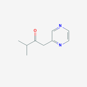 molecular formula C9H12N2O B12903652 3-Methyl-1-(pyrazin-2-yl)butan-2-one CAS No. 6303-74-8