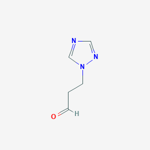 molecular formula C5H7N3O B12903678 3-(1H-1,2,4-triazol-1-yl)propanal 