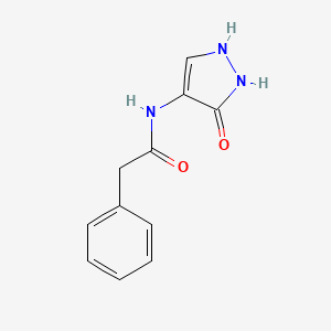 molecular formula C11H11N3O2 B12903684 N-(3-Oxo-2,3-dihydro-1H-pyrazol-4-yl)-2-phenylacetamide CAS No. 60588-54-7