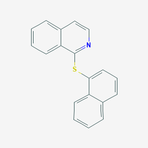 molecular formula C19H13NS B12903692 1-[(Naphthalen-1-yl)sulfanyl]isoquinoline CAS No. 112107-65-0