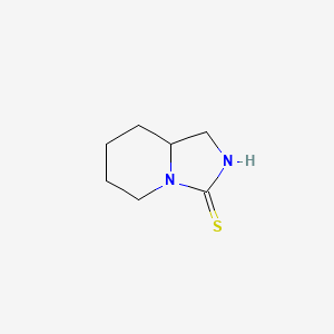 molecular formula C7H12N2S B12903712 Hexahydroimidazo[1,5-a]pyridine-3(2H)-thione CAS No. 33852-28-7