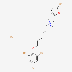 molecular formula C19H24Br5NO2 B12903733 (6-(2,4,6-Tribromophenoxy)hexyl)dimethyl(5-bromo-2-furfuryl)ammonium bromide CAS No. 60724-11-0