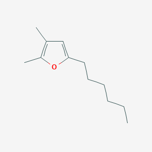 molecular formula C12H20O B12903734 5-Hexyl-2,3-dimethylfuran CAS No. 89932-16-1
