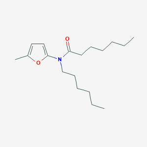 molecular formula C18H31NO2 B12903864 N-Hexyl-N-(5-methylfuran-2-YL)heptanamide CAS No. 62187-58-0
