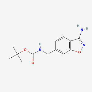 molecular formula C13H17N3O3 B1290390 tert-Butyl ((3-aminobenzo[d]isoxazol-6-yl)methyl)carbamate CAS No. 368426-77-1