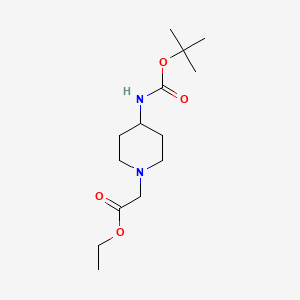 molecular formula C14H26N2O4 B1290402 [4-(Boc-amino)-piperidin-1-yl]-acetic acid ethyl ester CAS No. 203662-91-3
