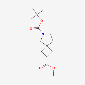 molecular formula C14H23NO4 B1290404 6-Tert-butyl 2-methyl 6-azaspiro[3.4]octane-2,6-dicarboxylate CAS No. 203662-61-7
