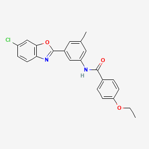 molecular formula C23H19ClN2O3 B12904041 N-[3-(6-chloro-1,3-benzoxazol-2-yl)-5-methylphenyl]-4-ethoxybenzamide CAS No. 590396-53-5