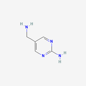 molecular formula C5H8N4 B1290406 5-(Aminomethyl)pyrimidin-2-amine CAS No. 672324-80-0