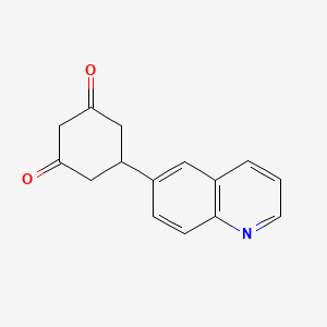 molecular formula C15H13NO2 B12904072 5-(Quinolin-6-yl)cyclohexane-1,3-dione 