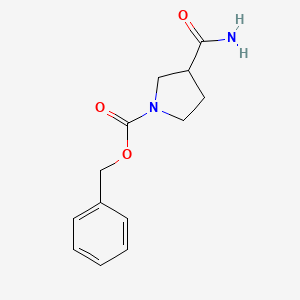 molecular formula C13H16N2O3 B1290409 Benzyl 3-carbamoylpyrrolidine-1-carboxylate CAS No. 455267-26-2
