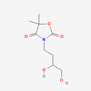 molecular formula C9H15NO5 B12904098 3-(3,4-Dihydroxybutyl)-5,5-dimethyl-1,3-oxazolidine-2,4-dione CAS No. 63834-80-0