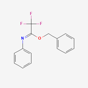 molecular formula C15H12F3NO B1290412 Benzyl 2,2,2-Trifluoro-N-phenylacetimidate CAS No. 952057-61-3