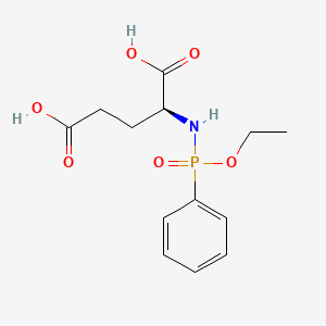 molecular formula C13H18NO6P B12904122 N-[Ethoxy(phenyl)phosphoryl]-L-glutamic acid CAS No. 918794-01-1