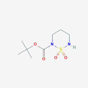 molecular formula C8H16N2O4S B1290414 tert-Butyl 1,2,6-thiadiazinane-2-carboxylate 1,1-dioxide CAS No. 952212-86-1