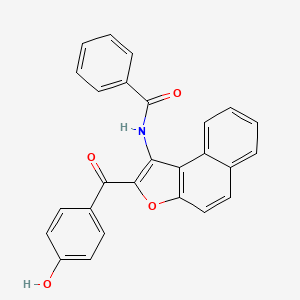 molecular formula C26H17NO4 B12904146 Benzamide, N-[2-(4-hydroxybenzoyl)naphtho[2,1-b]furan-1-yl]- CAS No. 650636-52-5