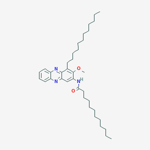 molecular formula C37H57N3O2 B12904176 N-(4-Dodecyl-3-methoxyphenazin-2-YL)dodecanamide CAS No. 63124-92-5